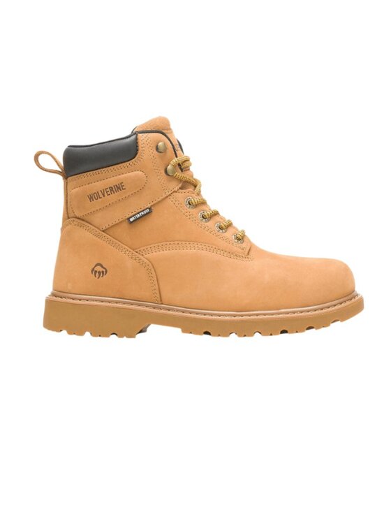 Wolverine Men\'s Floorhand Wheat Waterproof Steel Toe 6 Inch Work Boot W10632 main image 4